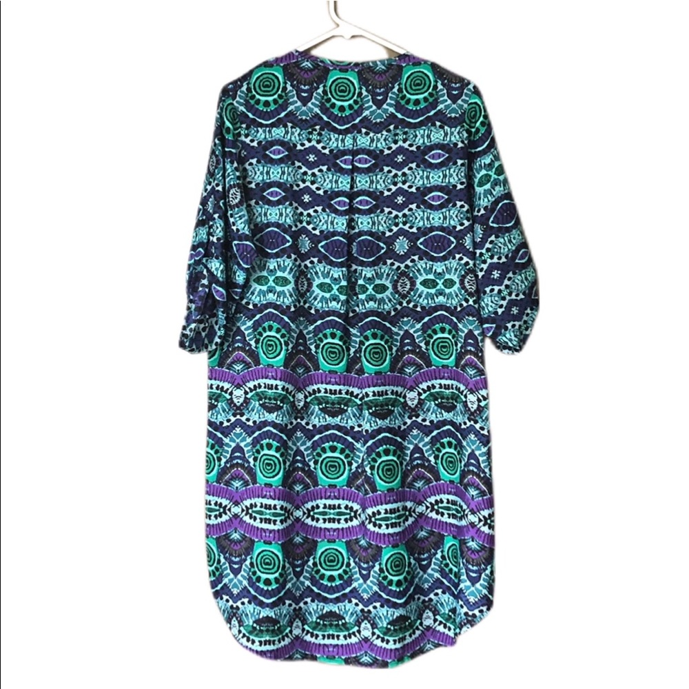 Anthropologie Maeve Ikat Shirt Dress-a9 - Picture 3 of 8